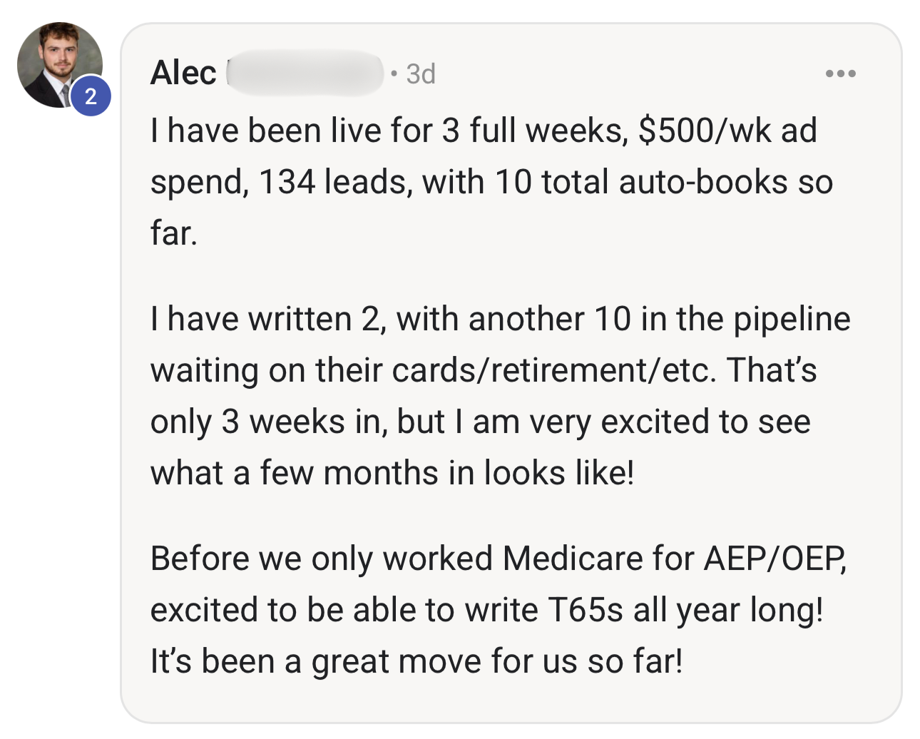 Alec client result